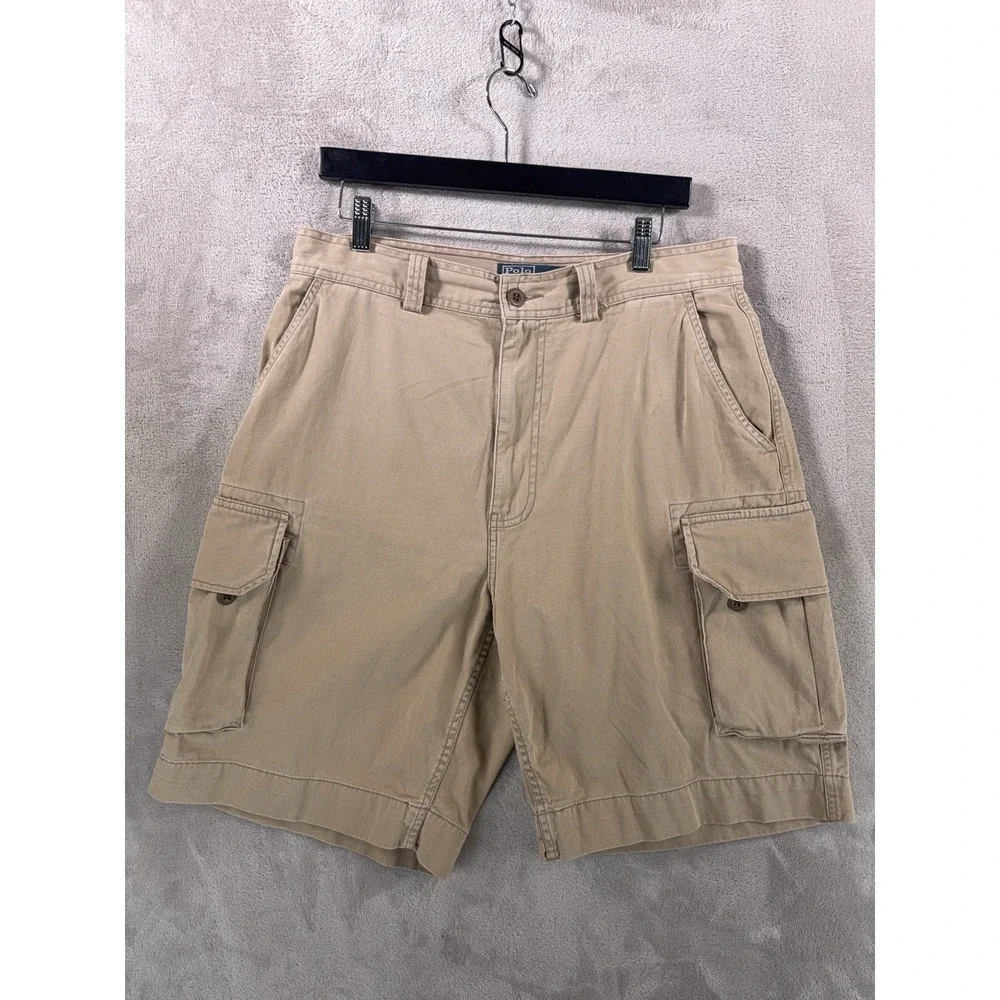 Polo Ralph Lauren Cargo Shorts Mens 32 Beige Military Utility Cotton Classic